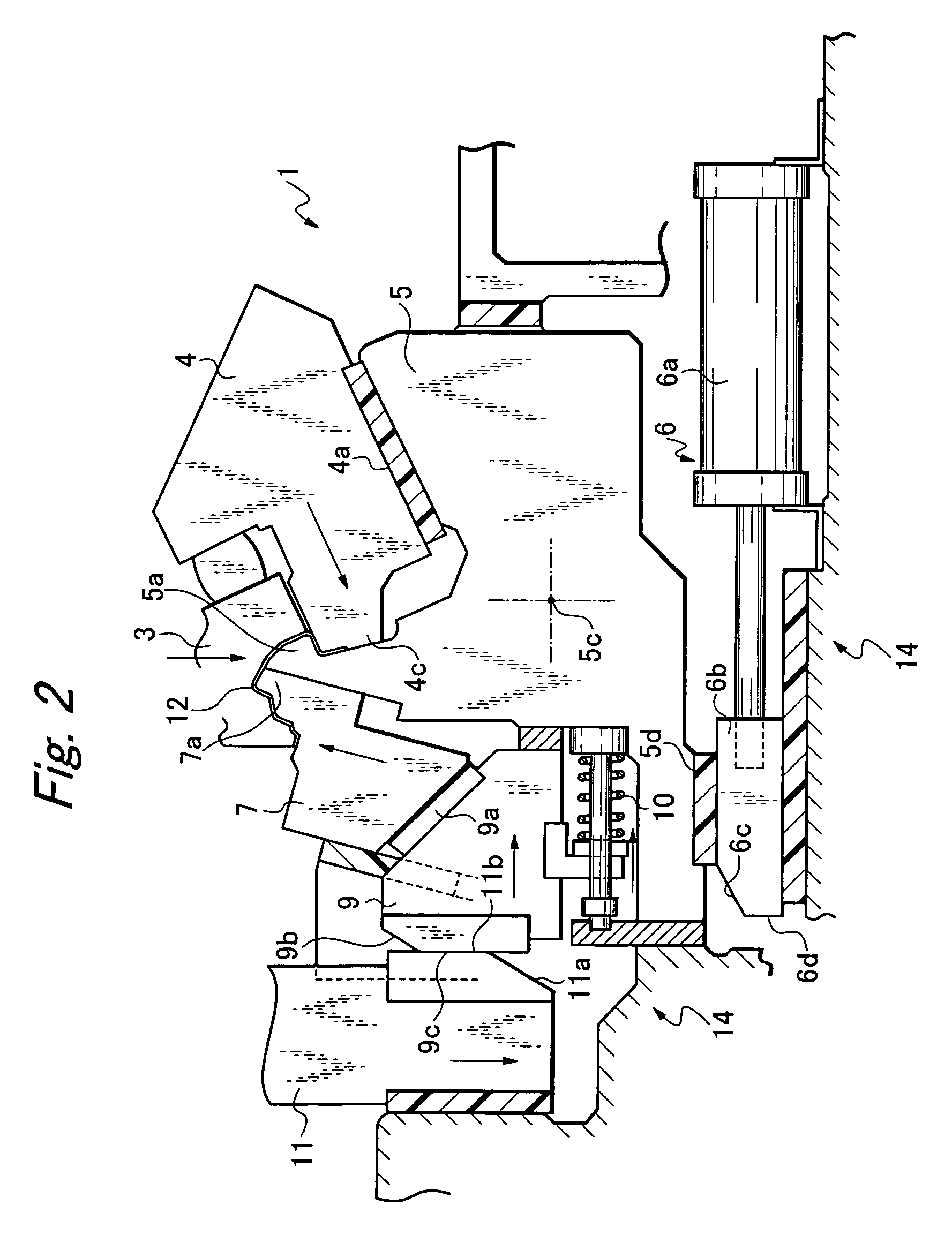 Negative-angle press-working die