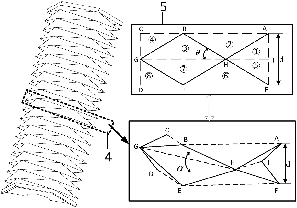 Pneumatic two-way bending soft body driver based on paper folding structures