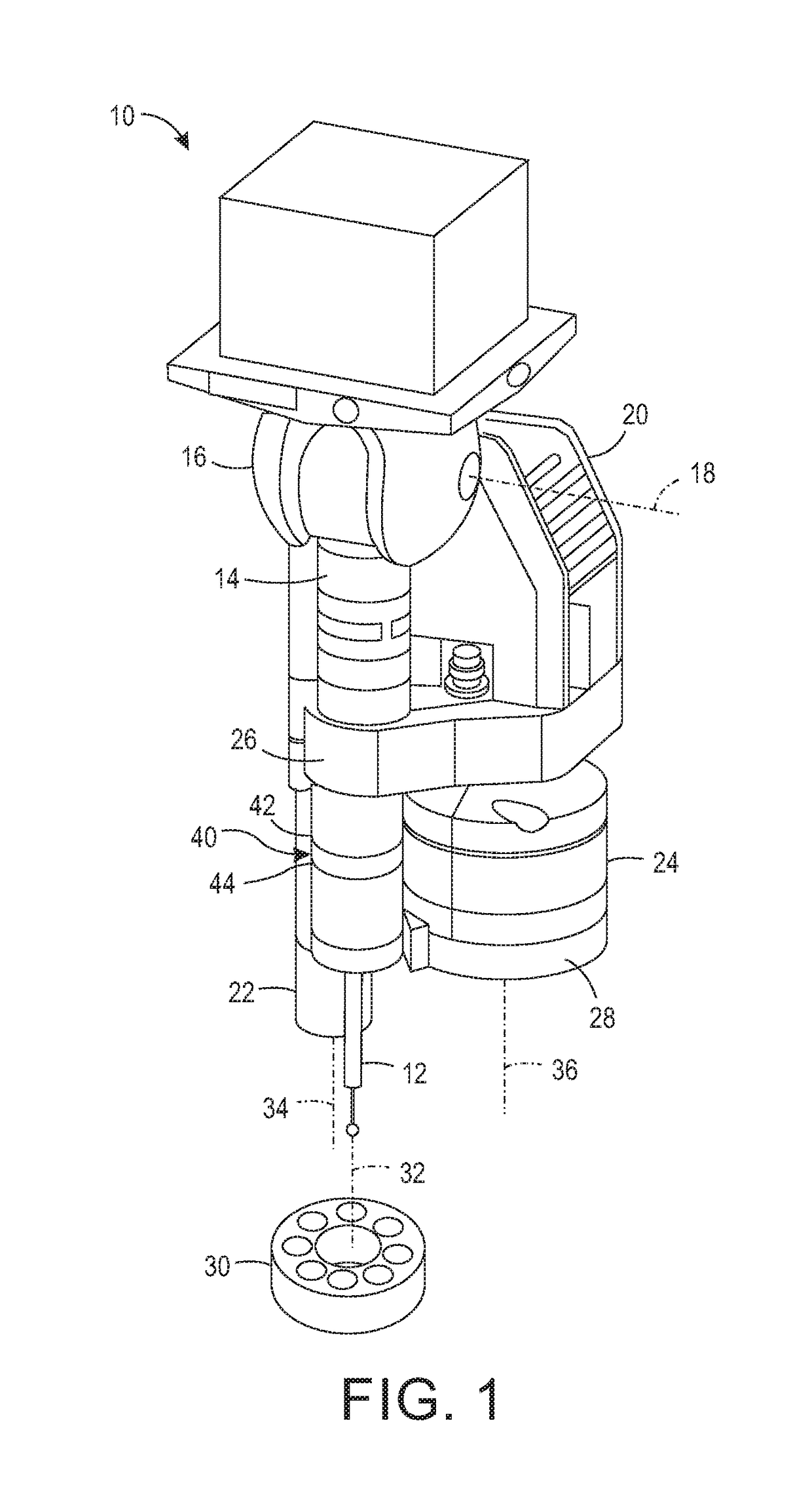 Articulated head with multiple sensors for measuring machine