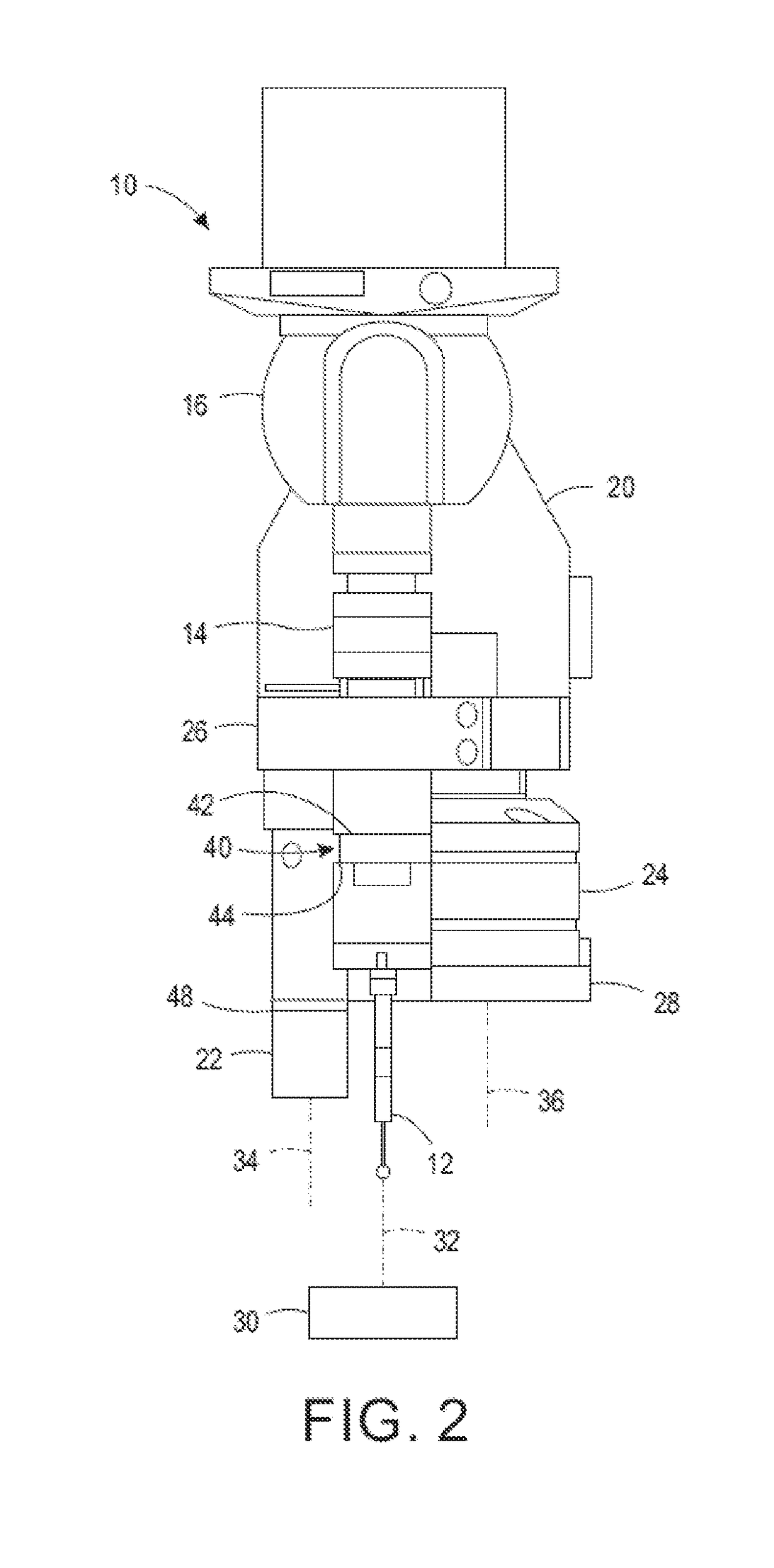 Articulated head with multiple sensors for measuring machine