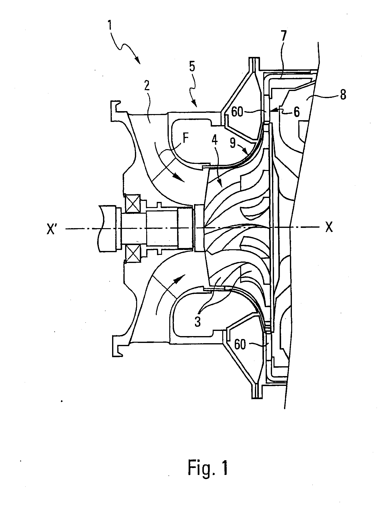 Gas turbine diffuser blowing method and corresponding diffuser