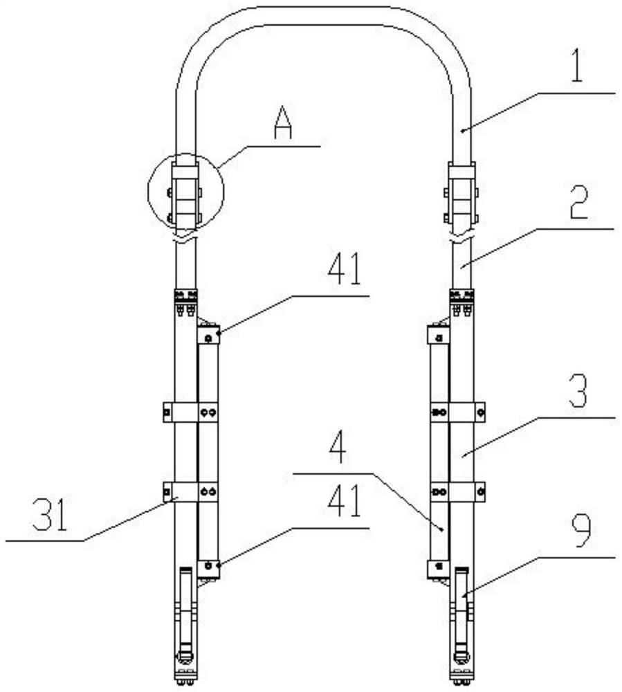 Rolling protection system for riding type mower and working method for rolling protection system