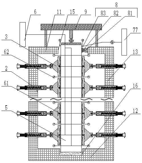 Method for simulating stressed process and load-transferring mechanism of equivalently and horizontally loaded pile