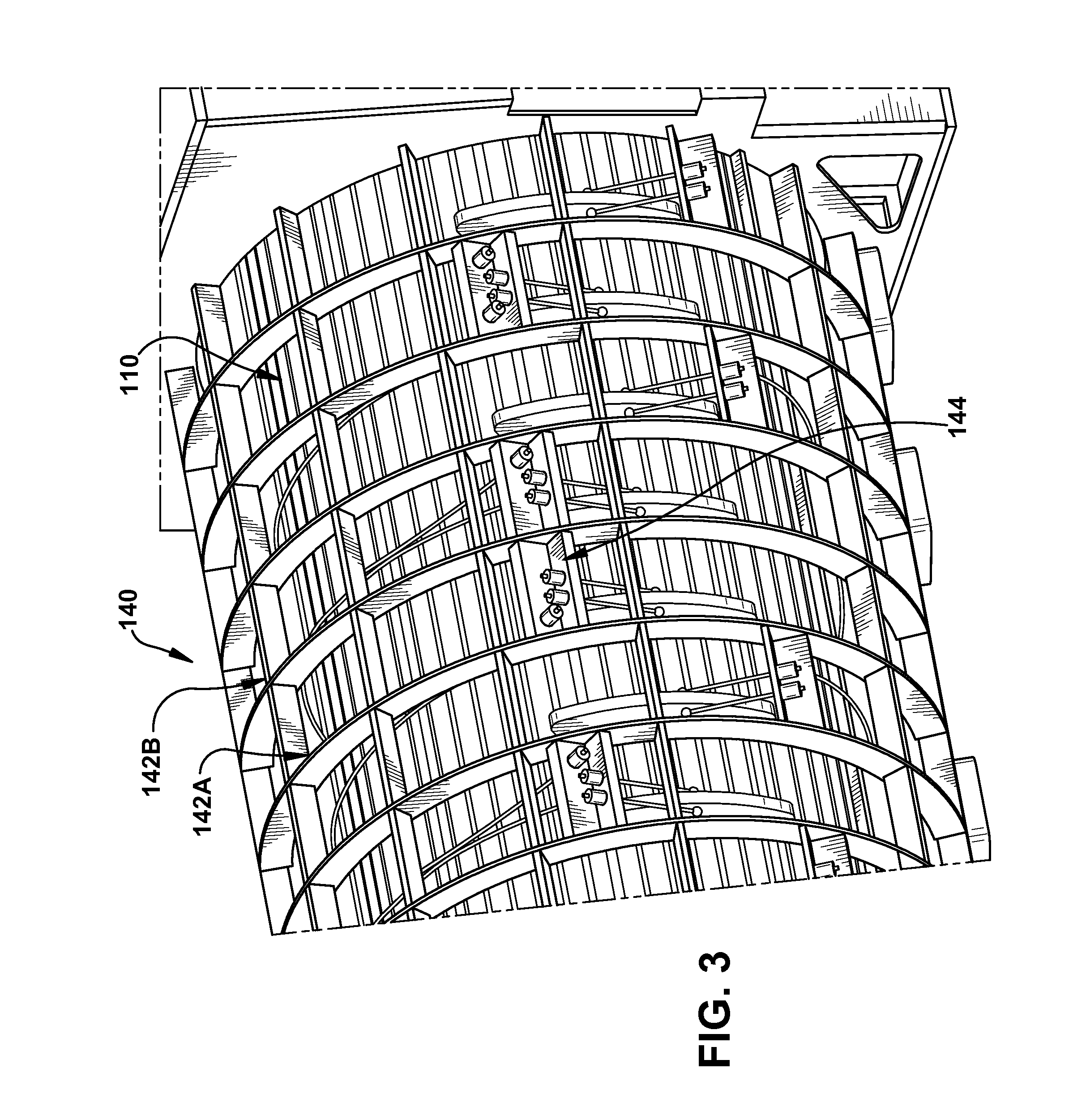 Turbo-generator stator core suspension