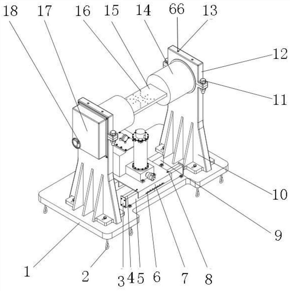 A pneumatic high-speed impact test equipment with adjustable angle