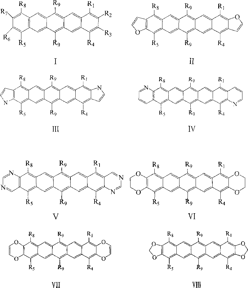 Inorganic-pentacene like substance compound semiconductor material and preparation method thereof