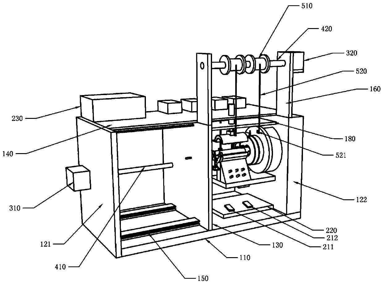 Drawing experimental device capable of testing performance of grouting anchor cable under water-containing condition