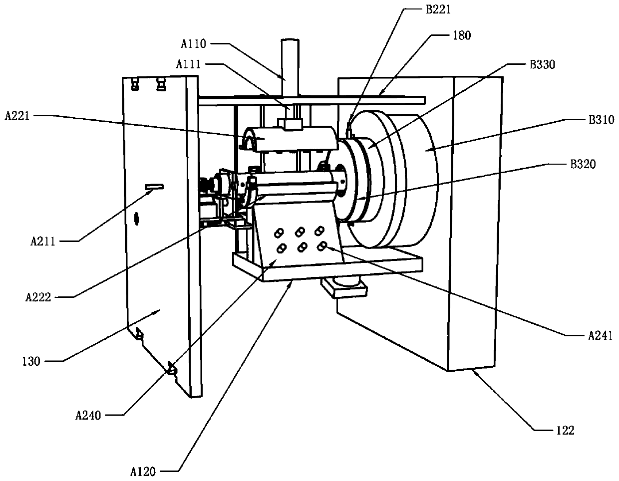 Drawing experimental device capable of testing performance of grouting anchor cable under water-containing condition