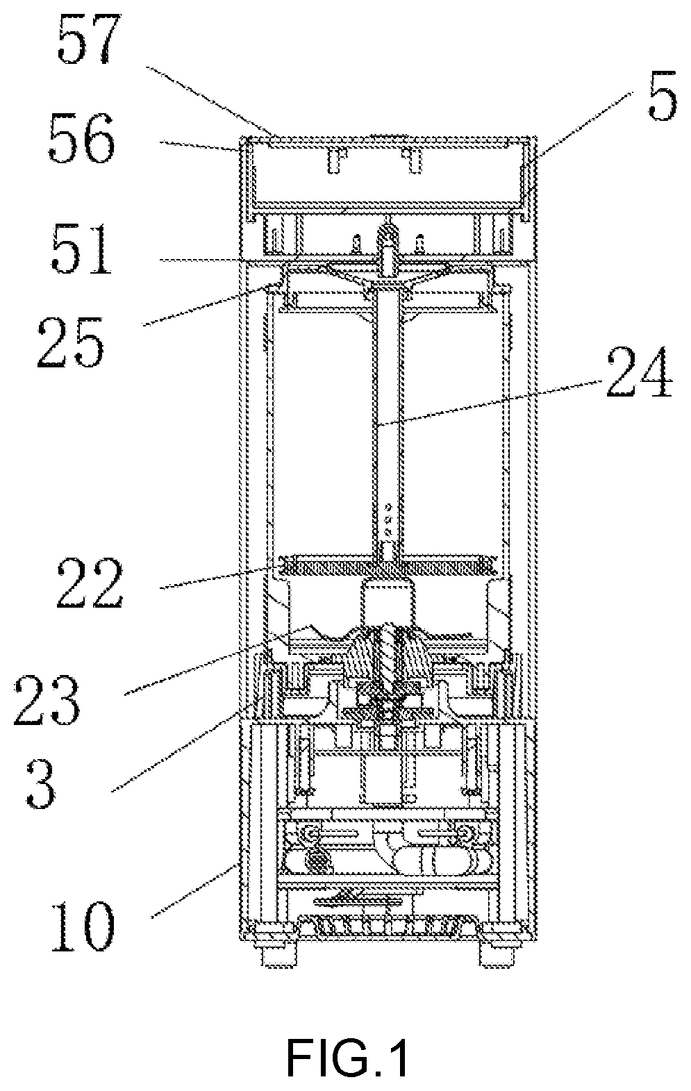 Coffee machine with coffee bean grinding function