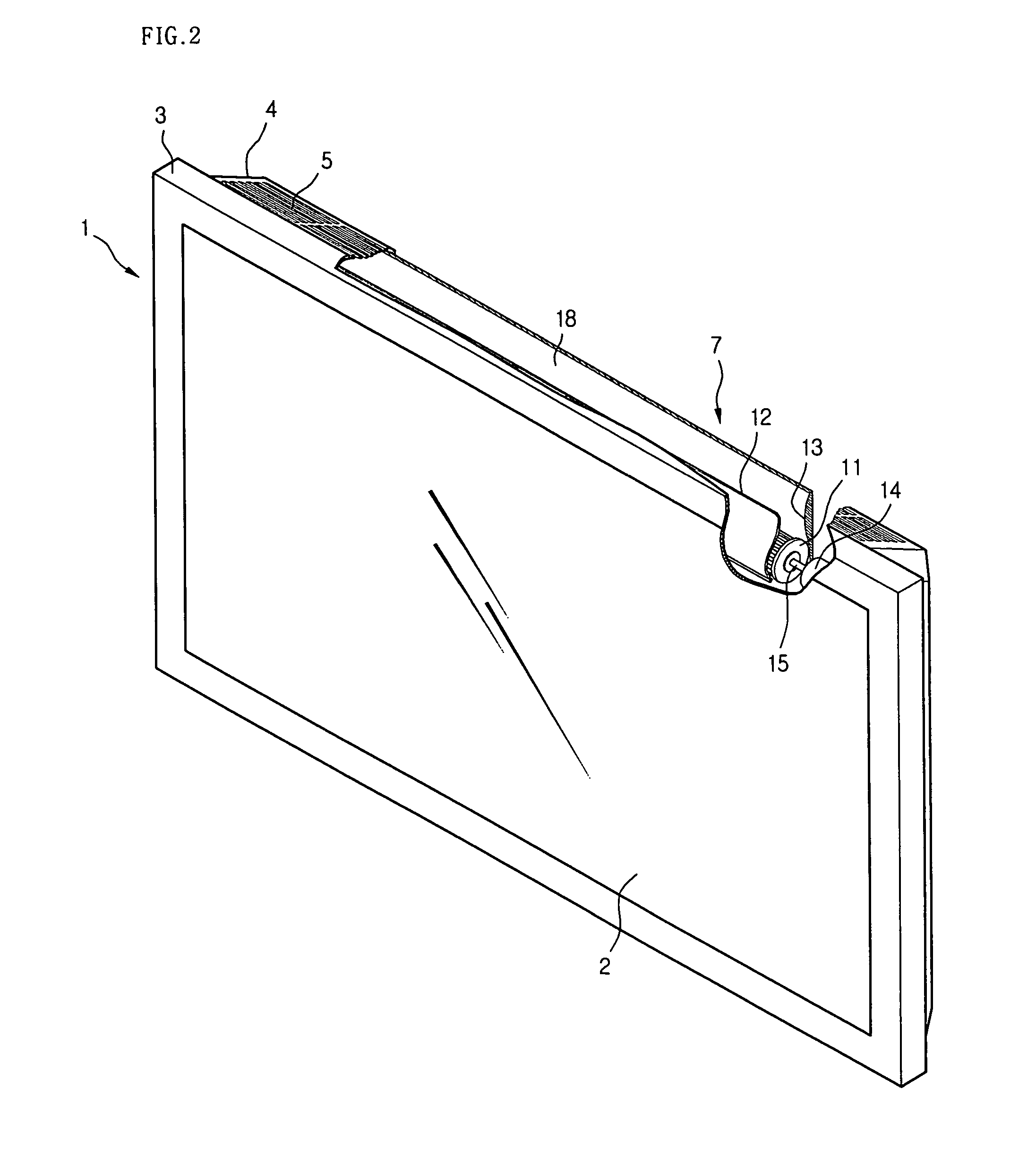 Cooling apparatus for flat display device and cross-flow fan of the cooling apparatus