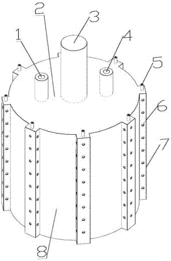 Erosion prevention suction bucket foundation and layered soil layer grouting reinforcement method thereof