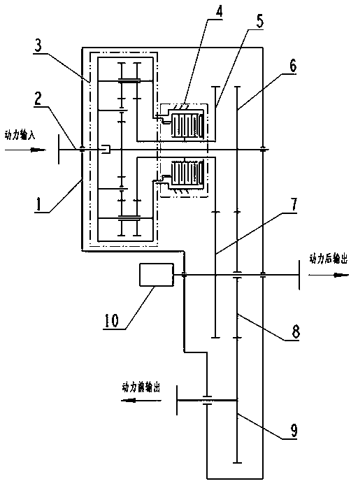 Transfer case structure and hinge joint type dumper