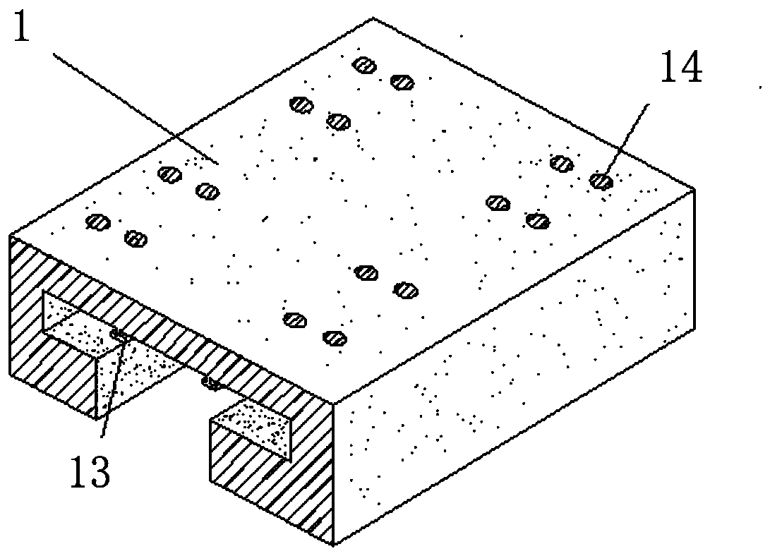 Prefabricated concrete comprehensive pipe gallery stable waterproof device and method