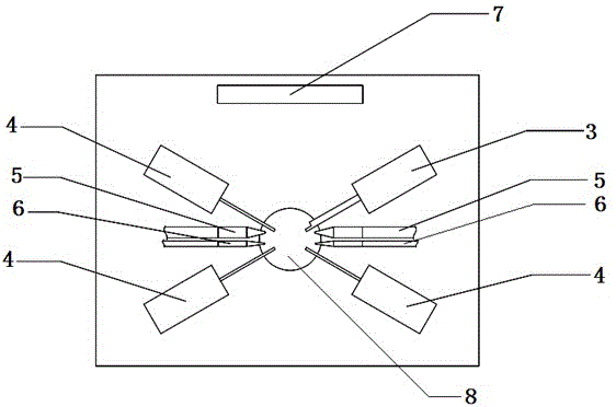 An automatic proportioning equipment for glue and powder for LED packaging