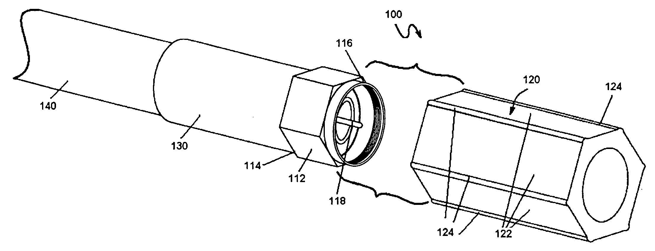 Connector assembly with gripping sleeve