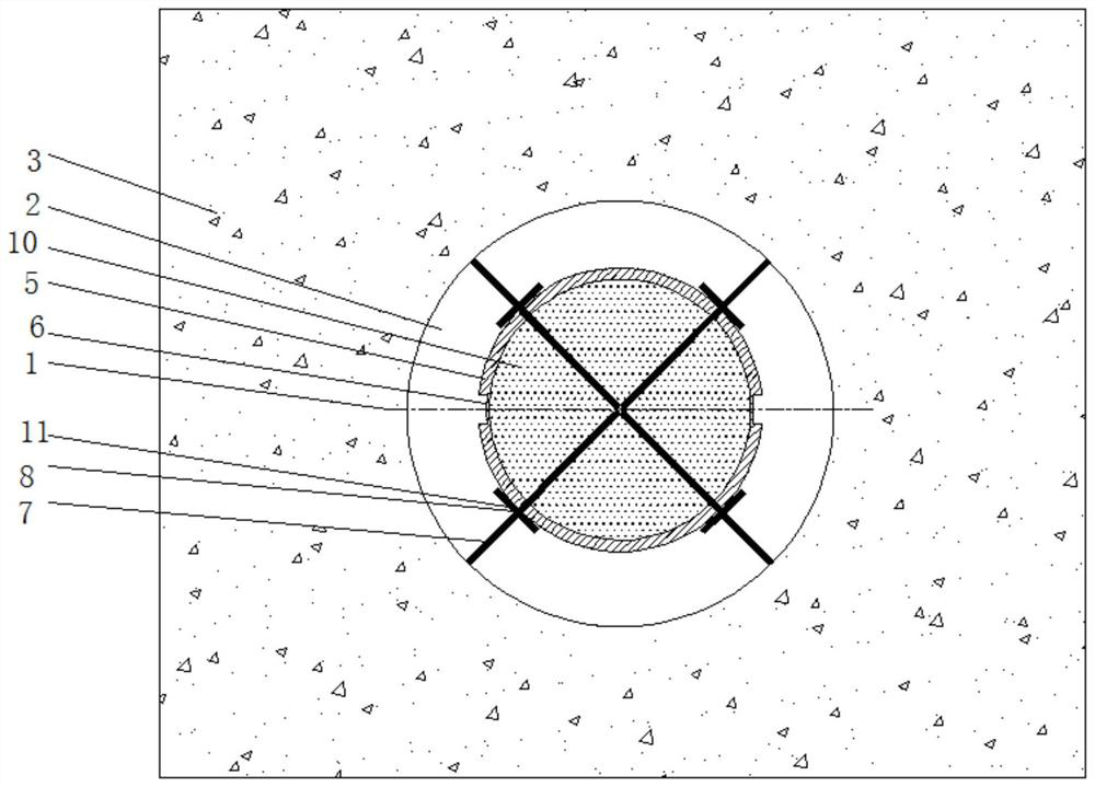 A deep hole pre-splitting blasting method in coal mine roof