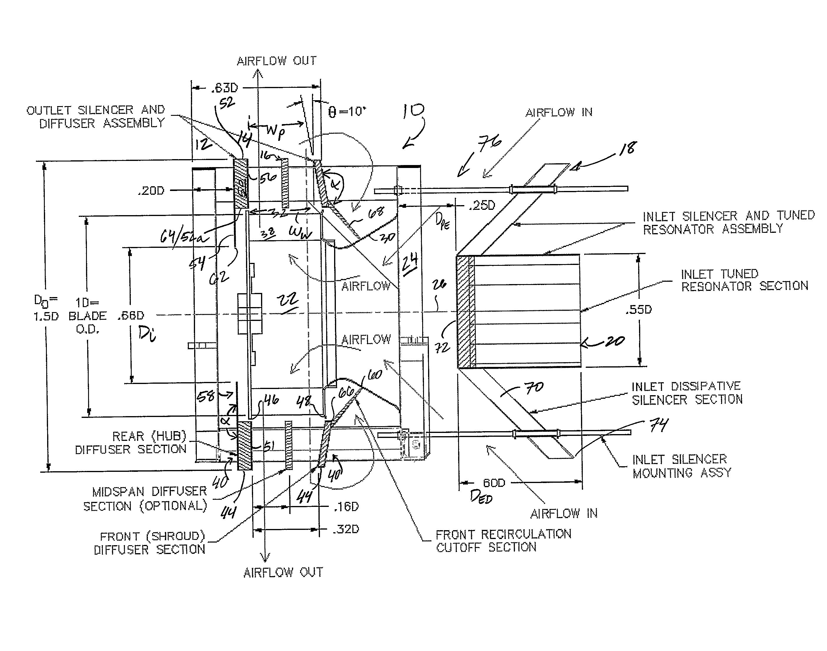 Plenum/plug fan assembly