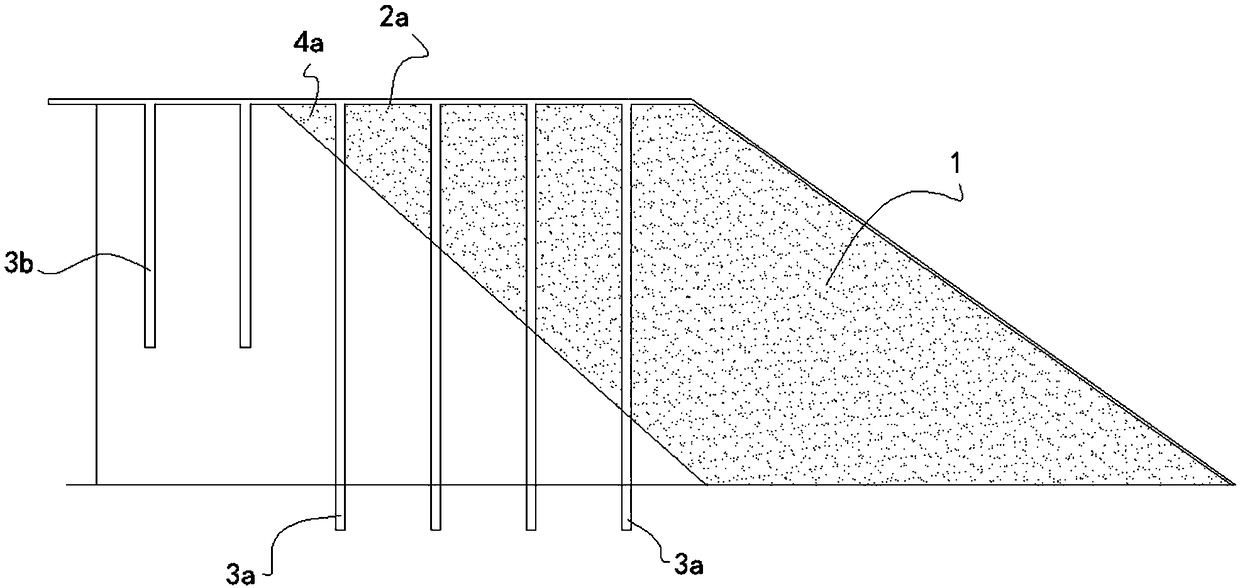 A kind of polymer grouting to strengthen the anti-settling high embankment to widen the roadbed