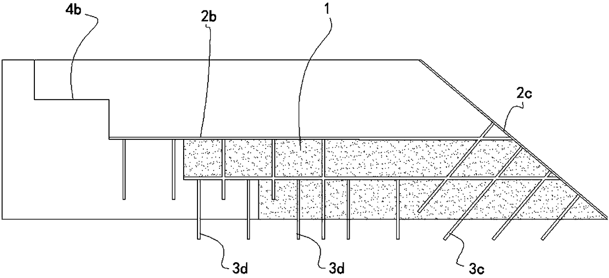 A kind of polymer grouting to strengthen the anti-settling high embankment to widen the roadbed