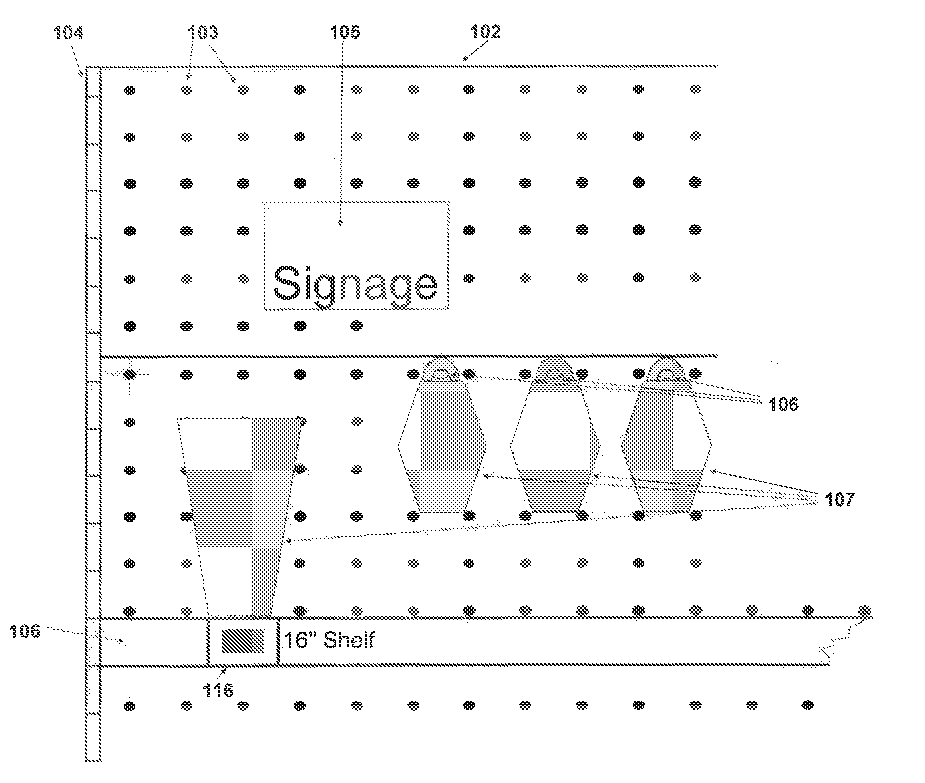 Projected image planogram system