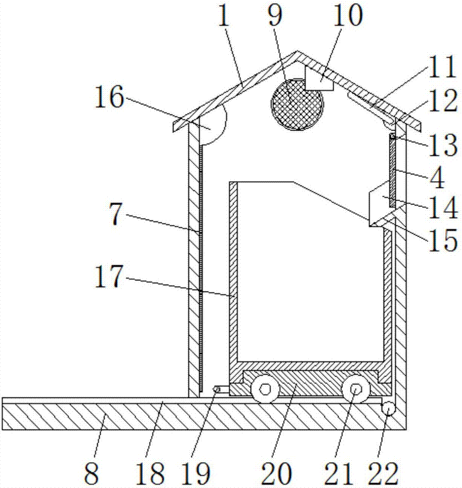 Domestic garbage storage and disposal device