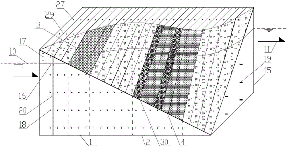 In-situ repairing system and method for composite polluted groundwater