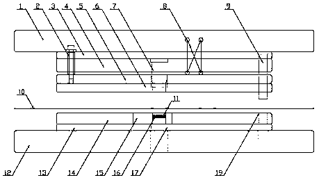 A kind of anti-jump waste stamping die