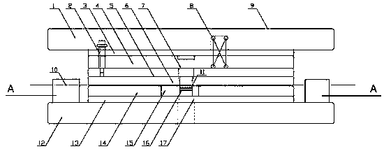 A kind of anti-jump waste stamping die