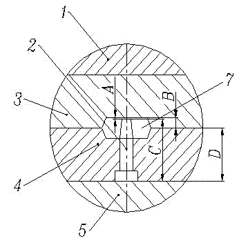 Integrated circuit plastic packaging mold for preventing horizontal overflowed material at cored hole