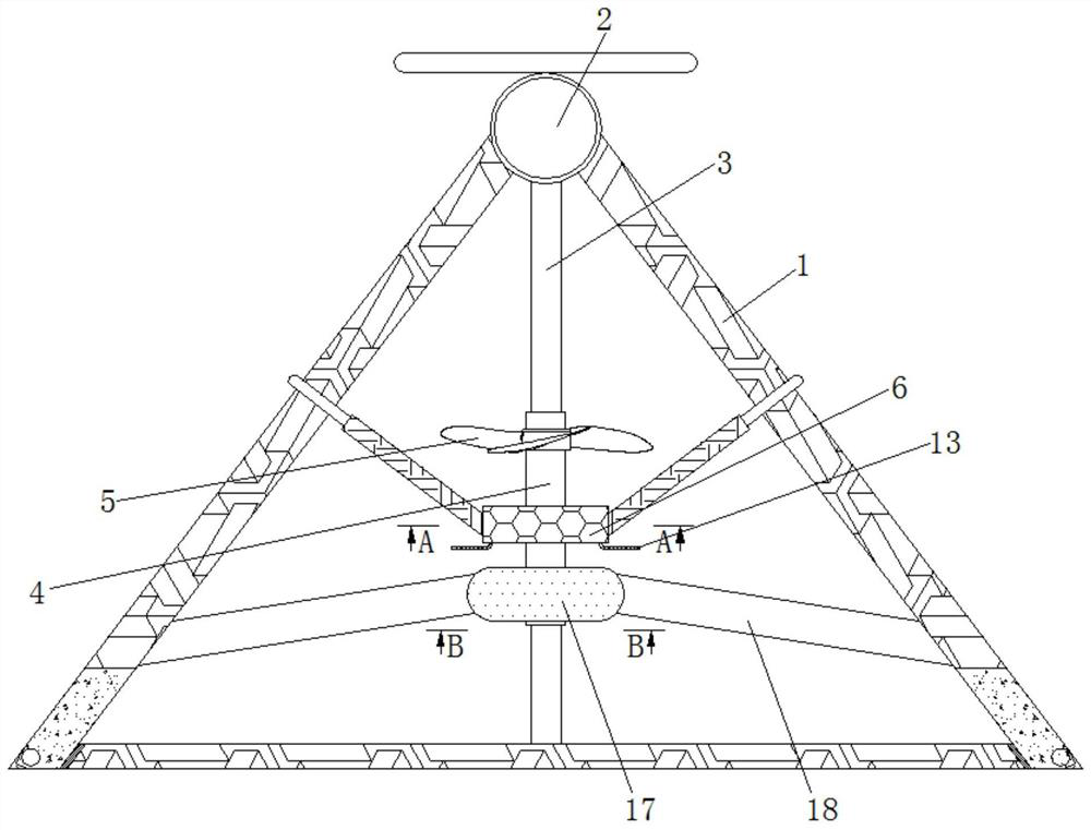 Energy-saving and environment-friendly tripod stable to use and capable of preventing strong wind