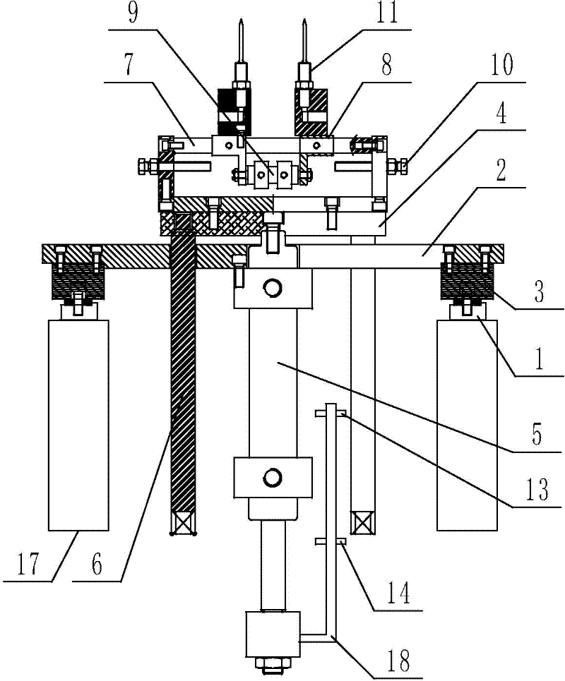 Lower blowing device in respiration hood production line