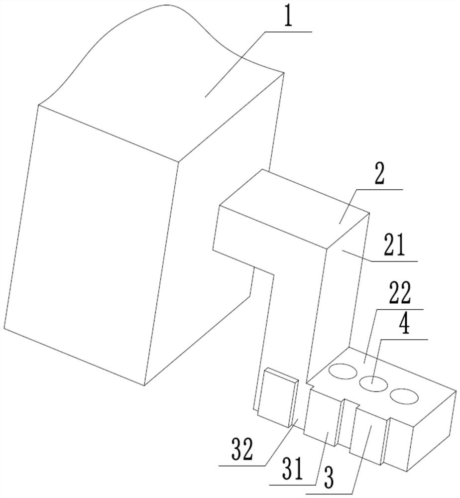 An anti-bridging chip pin