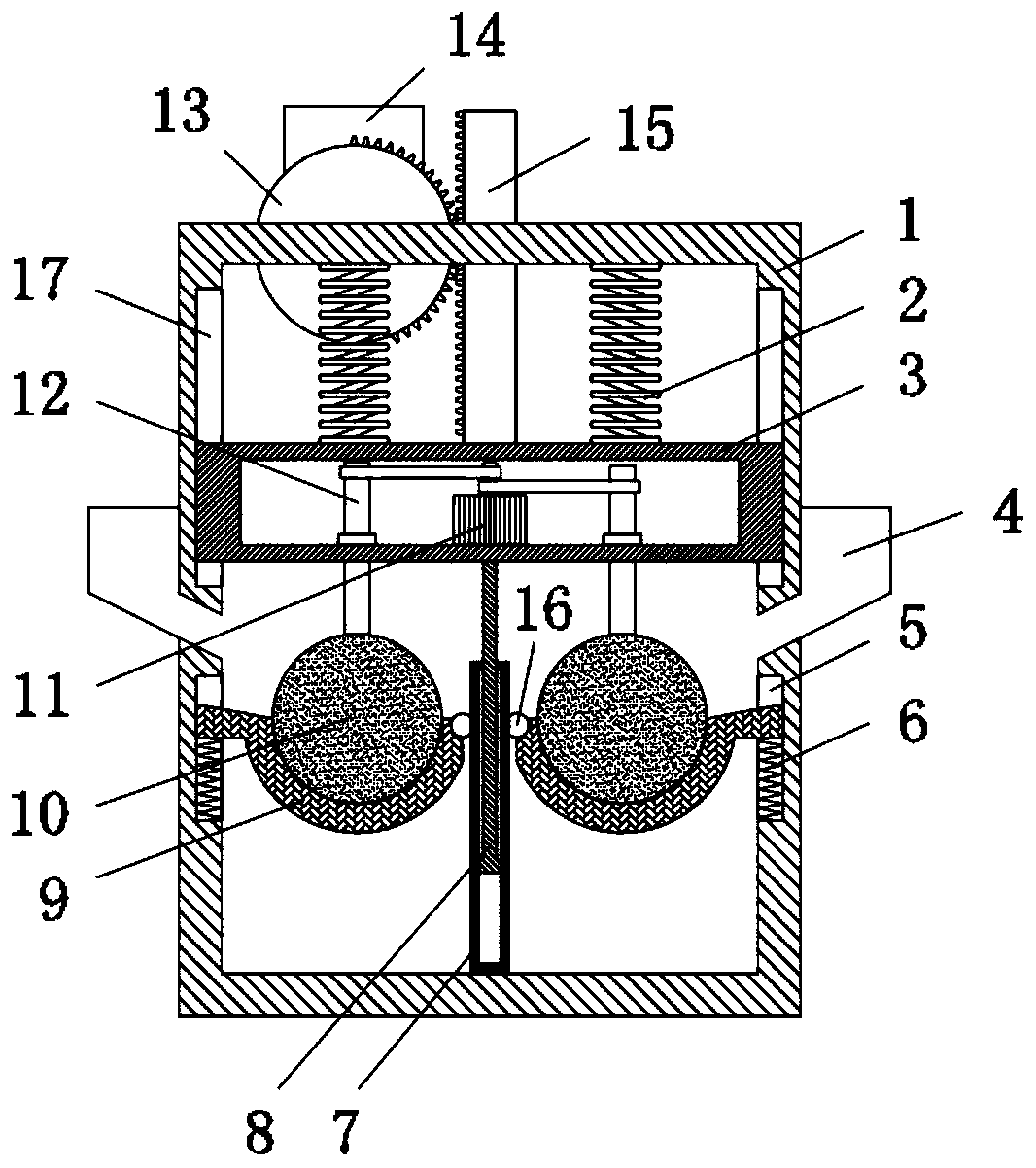 Medicine crushing device for pediatric department