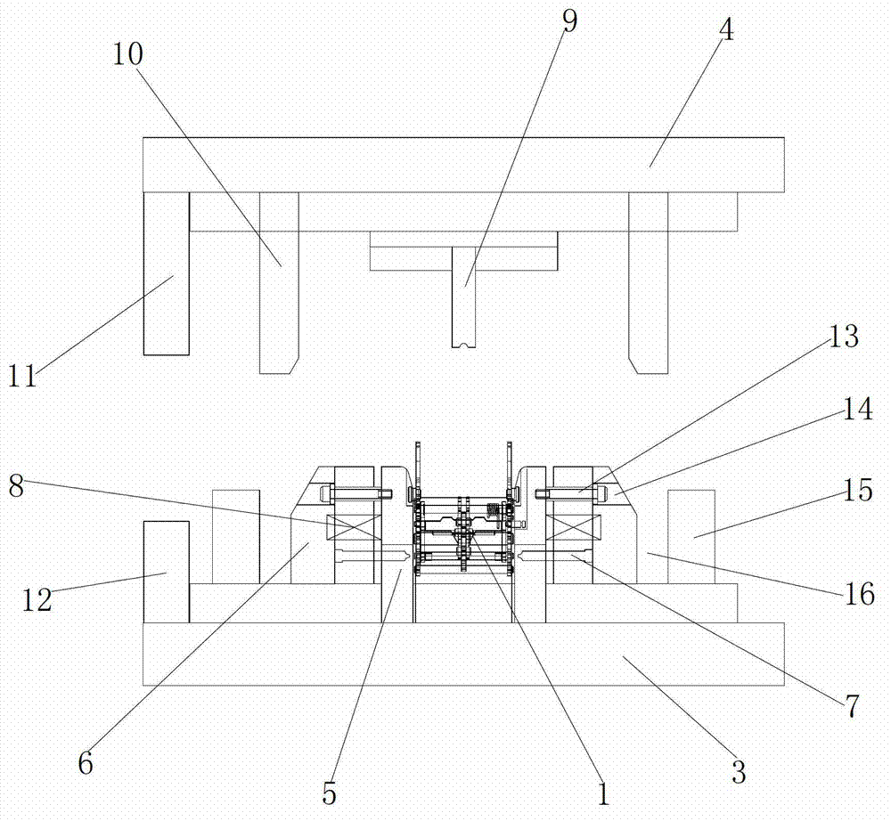 Electric mechanism riveting mould