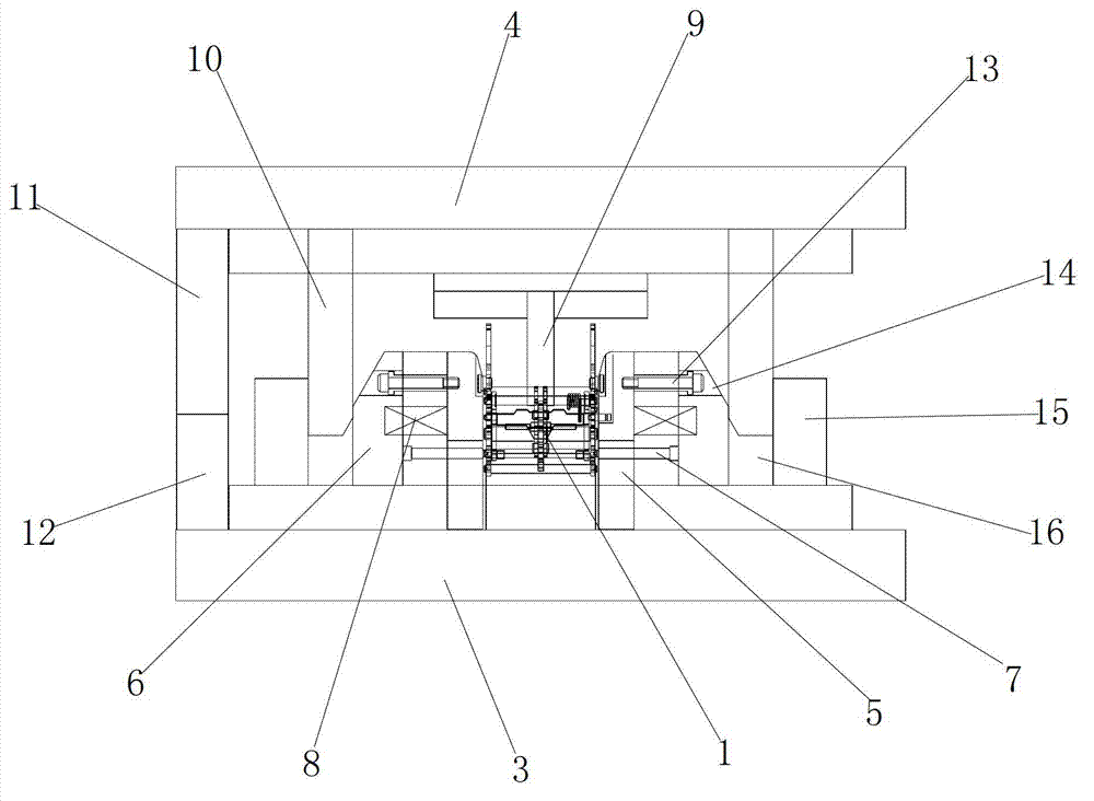 Electric mechanism riveting mould