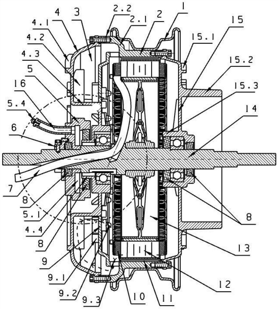 Oil-gas double-cooling motor