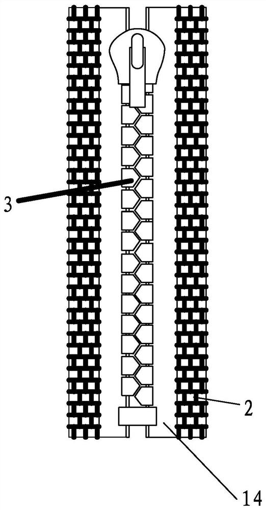 Zipper cloth belt, cloth belt connecting structure, cloth belt connecting process and article