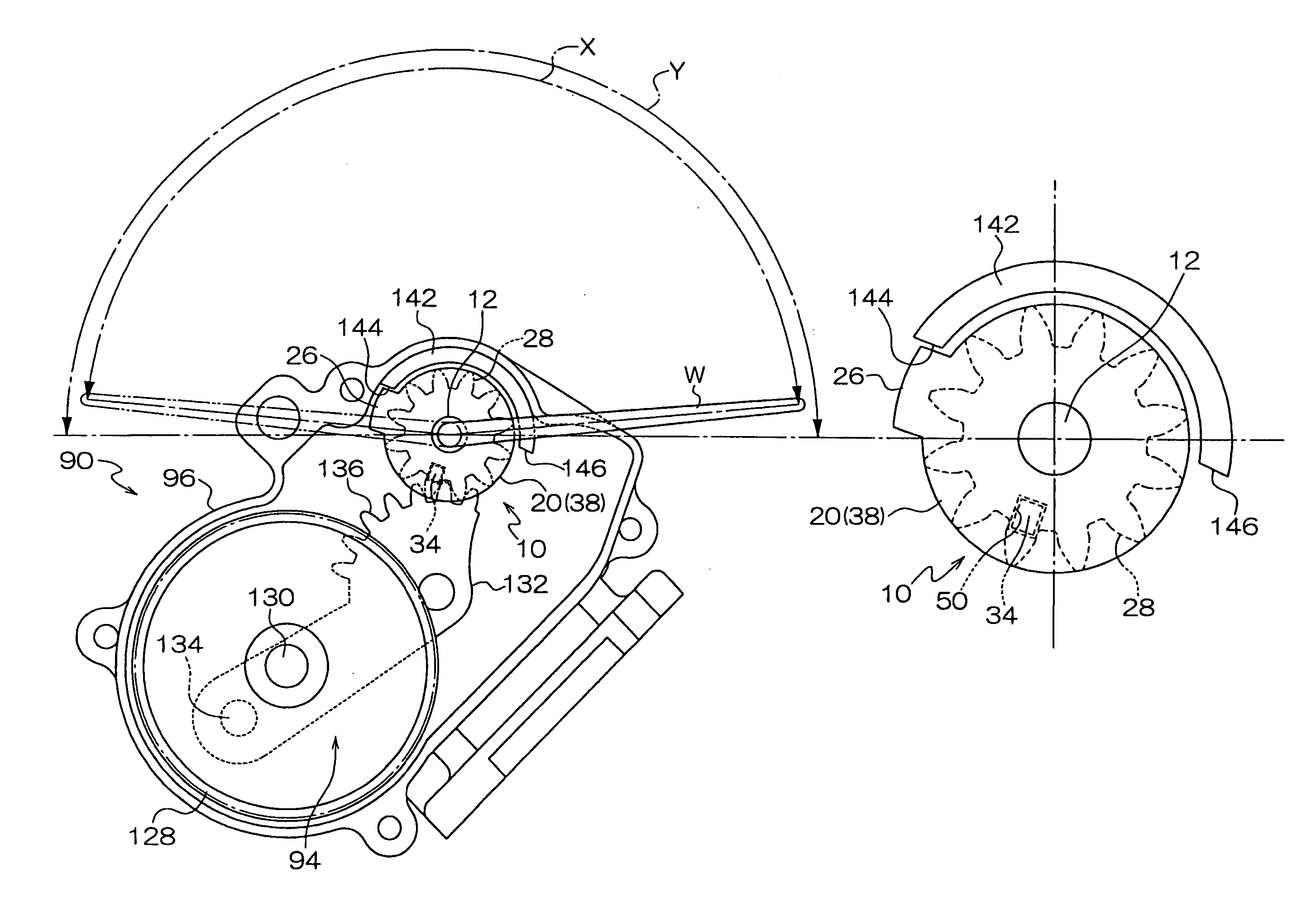 Clutch device, motor apparatus and wiper system