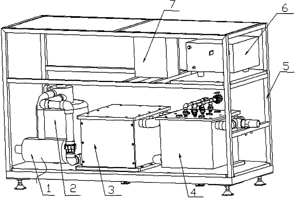 Novel electrochemical/photocatalysis circulating cooling water treatment device