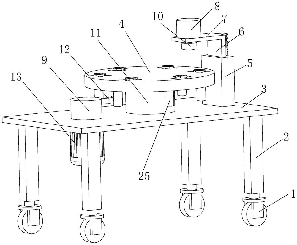 Corner machining device for machining mechanical parts