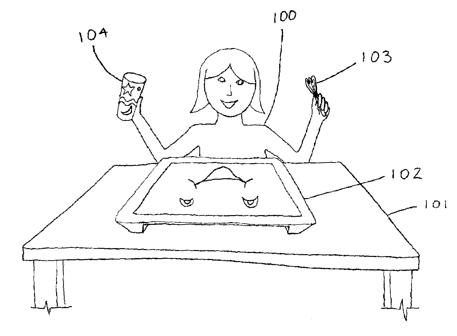 Foodware having visual sensory stimulating or sensing means