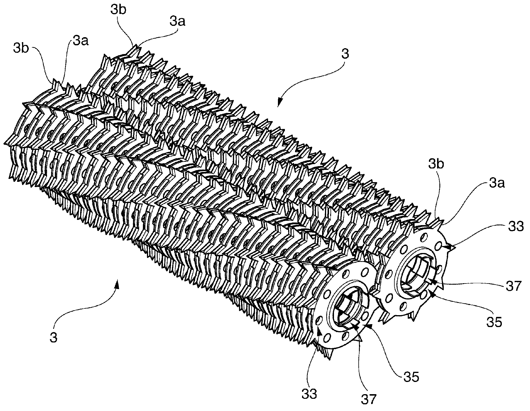 Roller cutter for shredder, and shredder