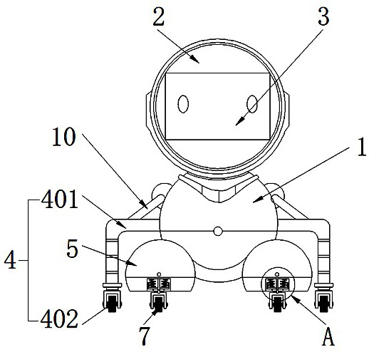 Automatic control robot with anti-toppling structure