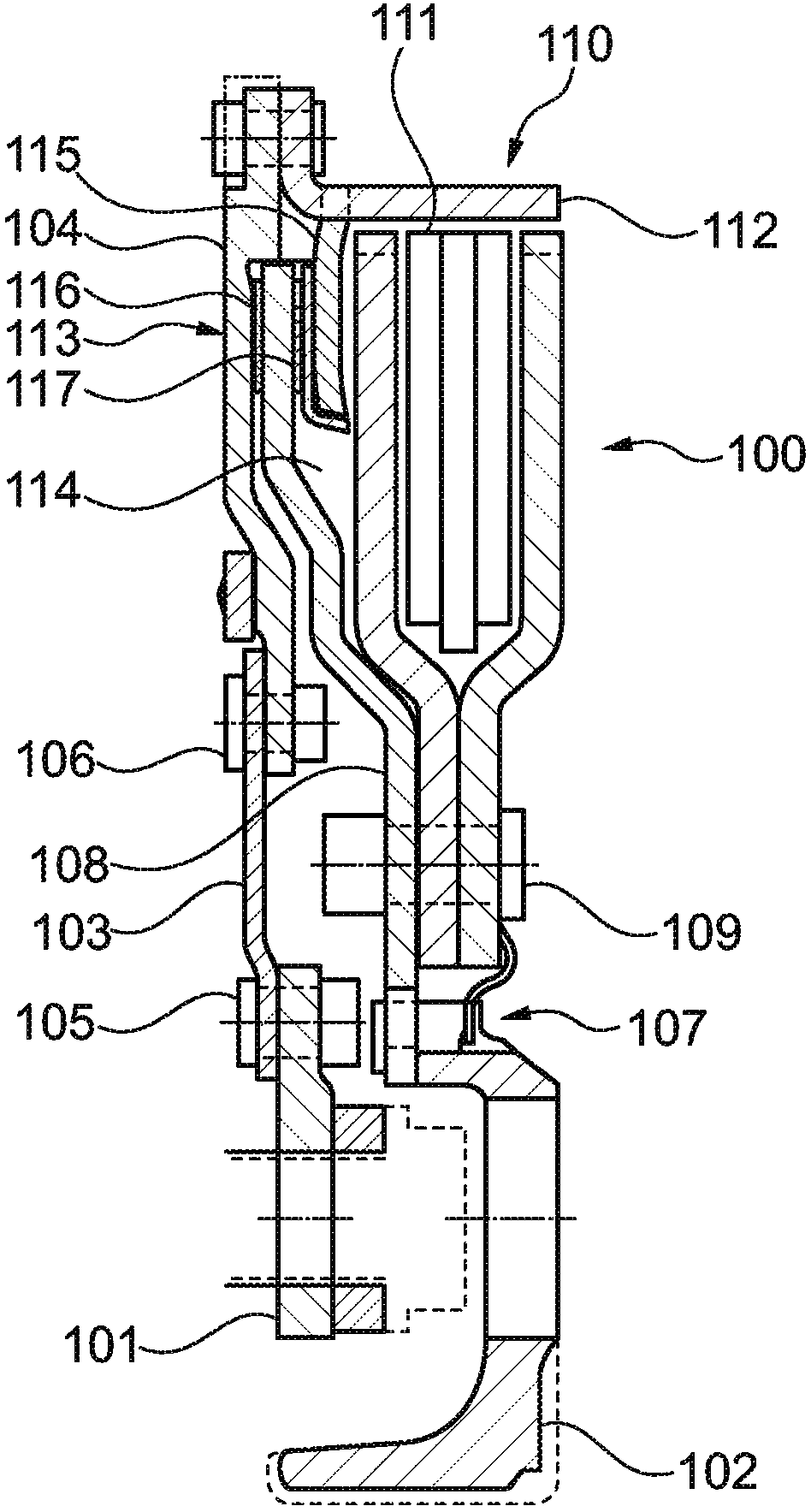 Decoupled centrifugal pendulum for a device for transmitting torque