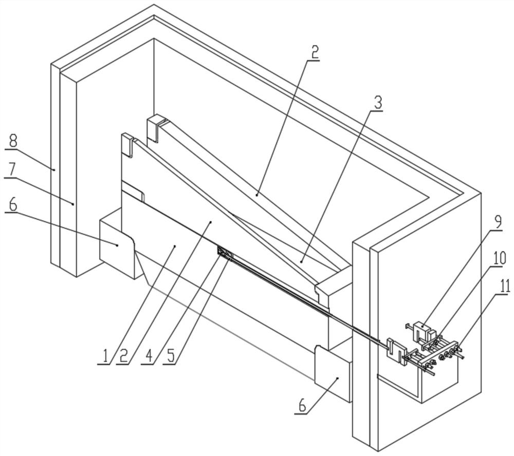 An overflow brick structure adapting to high temperature creep