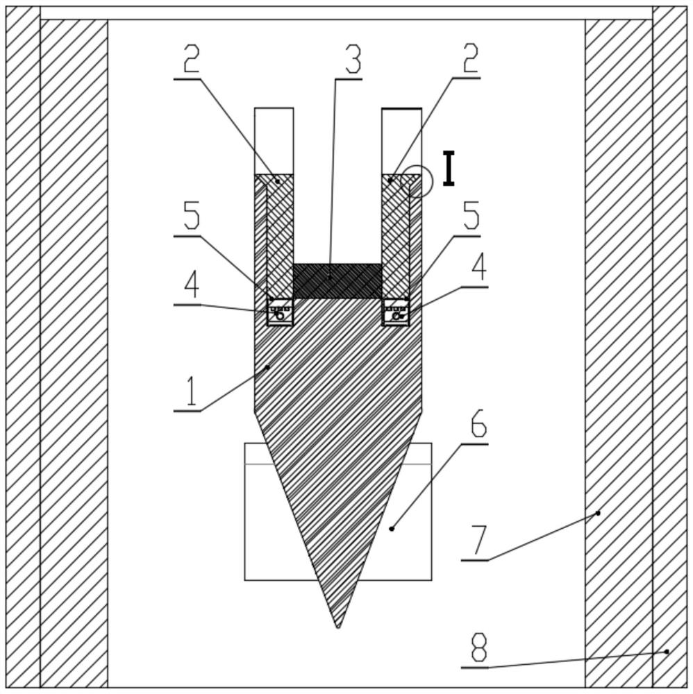 An overflow brick structure adapting to high temperature creep