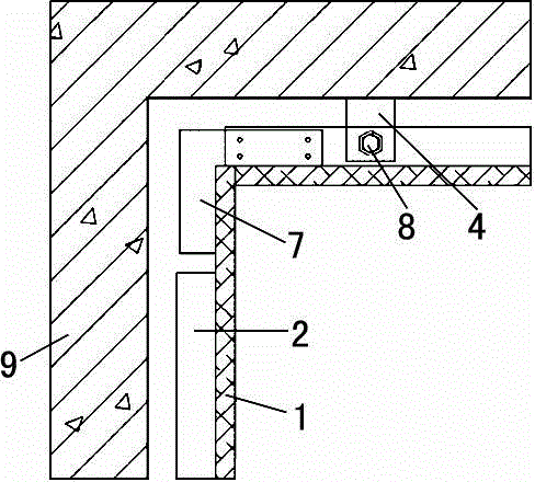 Wood veneer skeleton accessory installation structure