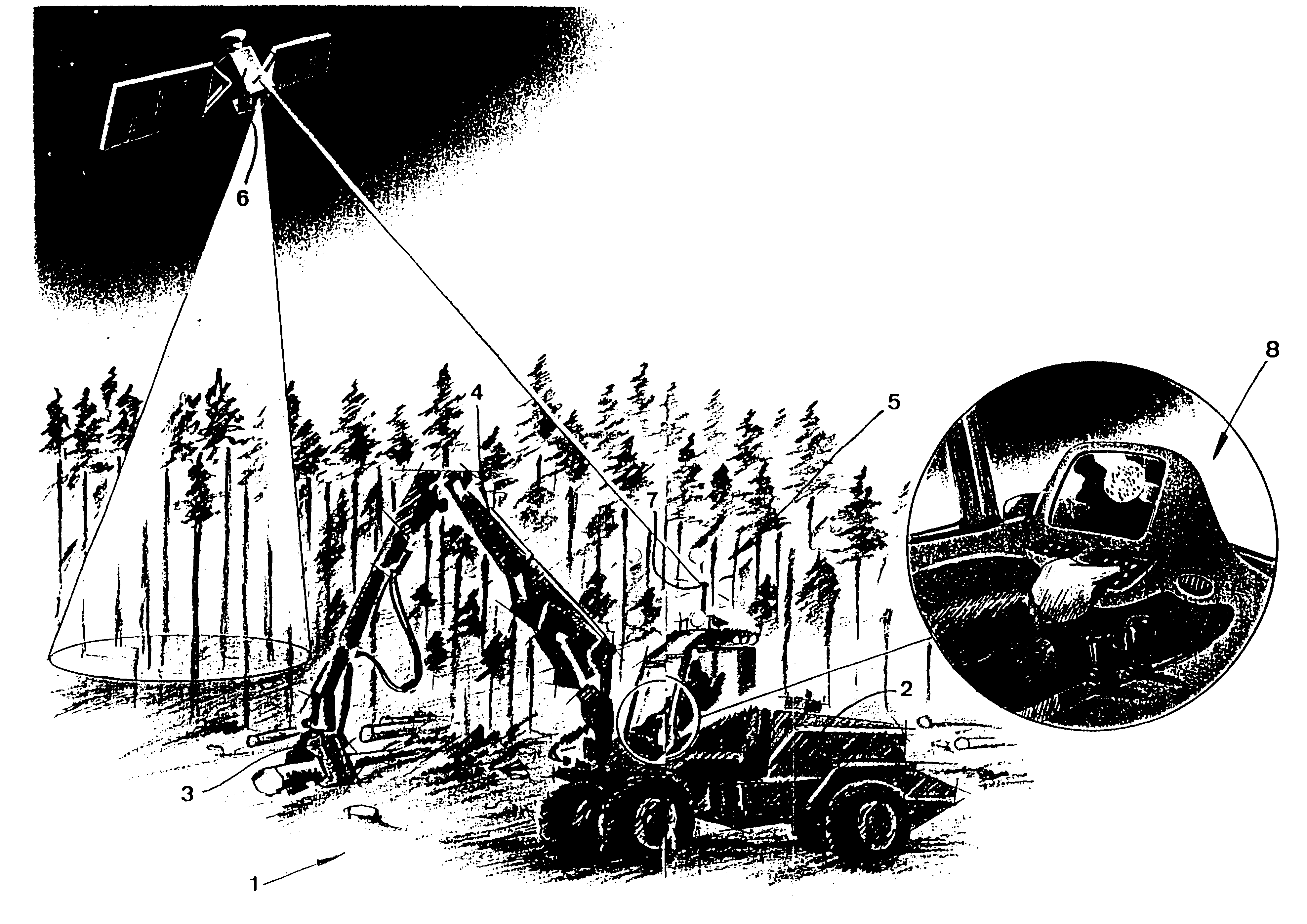 Method for timber harvesting and system for forestry