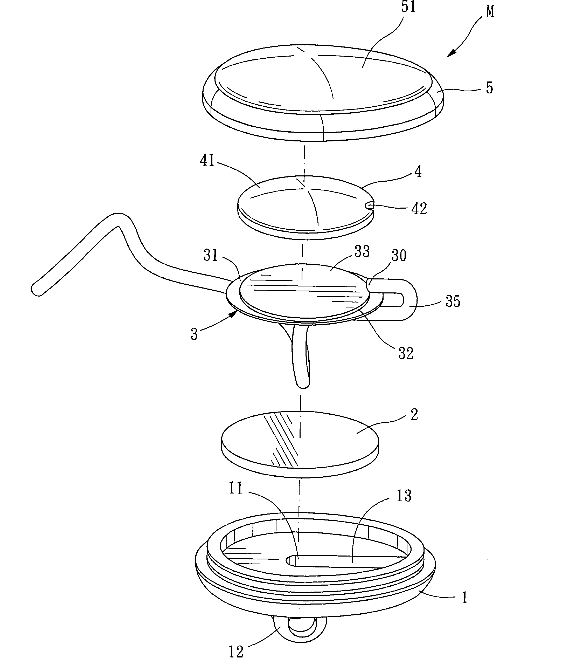 Low background sound bone and skin vibration type microphone and spectacles containing same