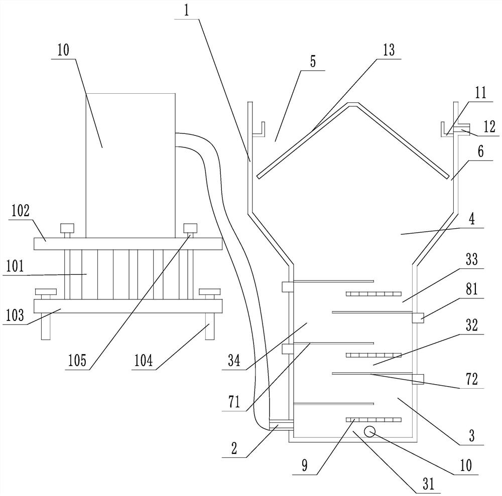 A high ammonia nitrogen autotrophic denitrification device